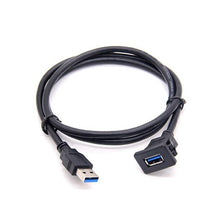 Load image into Gallery viewer, Square Snap-On USB3.0 Compatible 2.0 Car Boat Motorcycle Instrument Panel Extension Cable, 1m