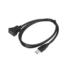 Load image into Gallery viewer, Square Snap-On USB3.0 Compatible 2.0 Car Boat Motorcycle Instrument Panel Extension Cable, 1m