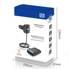 Load image into Gallery viewer, Powerful Output Colorful Ambient Lights Car Quick Charger, GE01