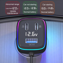 Load image into Gallery viewer, Powerful Output Colorful Ambient Lights Car Quick Charger, GE01