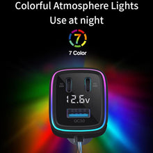 Load image into Gallery viewer, Powerful Output Colorful Ambient Lights Car Quick Charger, GE01