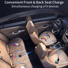 Load image into Gallery viewer, Powerful Output Colorful Ambient Lights Car Quick Charger, GE01