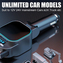 Load image into Gallery viewer, Dual Retractable Cable Car Charger Automobile Bluetooth MP3 Player, BC97