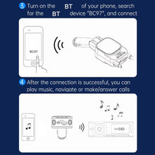 Load image into Gallery viewer, Dual Retractable Cable Car Charger Automobile Bluetooth MP3 Player, BC97