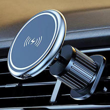 Load image into Gallery viewer, 15W Car Magnetic Wireless Charging Phone Holder Alloy Base, Adhesive Black, Adhesive Silver, Air Outlet Black, Air Outlet Silver