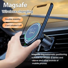 Load image into Gallery viewer, 15W Car Magnetic Wireless Charging Phone Holder Alloy Base, Adhesive Black, Adhesive Silver, Air Outlet Black, Air Outlet Silver