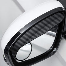 Load image into Gallery viewer, Car Mirror Reversing Shield Rain Brow 2 In 1 Carbon Fiber Reflective Auxiliary Mirror Cover, 2pcs / Set