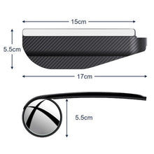 Load image into Gallery viewer, Car Mirror Reversing Shield Rain Brow 2 In 1 Carbon Fiber Reflective Auxiliary Mirror Cover, 2pcs / Set