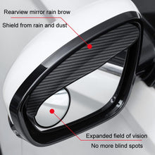 Load image into Gallery viewer, Car Mirror Reversing Shield Rain Brow 2 In 1 Carbon Fiber Reflective Auxiliary Mirror Cover, 2pcs / Set