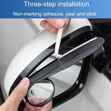 Load image into Gallery viewer, Car Mirror Reversing Shield Rain Brow 2 In 1 Carbon Fiber Reflective Auxiliary Mirror Cover, 2pcs / Set