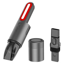 Load image into Gallery viewer, Car Mini Portable Powerful Suction LED Flashing Warning Light Outdoor Lighting Vacuum Cleaner, V8