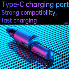 Load image into Gallery viewer, Car Mini Portable Powerful Suction LED Flashing Warning Light Outdoor Lighting Vacuum Cleaner, V8