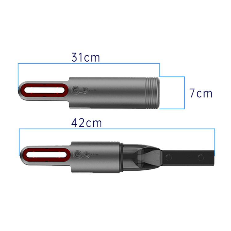 Car Mini Portable Powerful Suction LED Flashing Warning Light Outdoor Lighting Vacuum Cleaner, V8