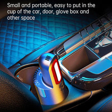 Load image into Gallery viewer, Car Mini Portable Powerful Suction LED Flashing Warning Light Outdoor Lighting Vacuum Cleaner, V8