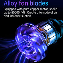 Load image into Gallery viewer, Car Mini Portable Powerful Suction LED Flashing Warning Light Outdoor Lighting Vacuum Cleaner, V8