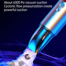 Load image into Gallery viewer, Car Mini Portable Powerful Suction LED Flashing Warning Light Outdoor Lighting Vacuum Cleaner, V8