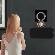 Load image into Gallery viewer, Foldable Double-sided Magnetic Phone Holder Gym Car Universal Stand, Mirror Type Black, Mirror Type Silver
