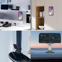 Load image into Gallery viewer, Foldable Double-sided Magnetic Phone Holder Gym Car Universal Stand, Mirror Type Black, Mirror Type Silver