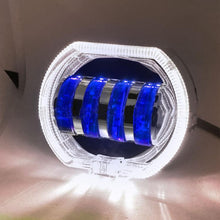 Load image into Gallery viewer, Motorcycle Electric Vehicle General Modification LED Headlight 4 Beads Double Lens Lamps, White Aperture+Red Devil Eye, Red Aperture+Red Devil Eye, Blue Aperture+Red Devil Eye, Ice Blue Aperture+Red Devil Eye, Green Aperture+Red Devil Eye              ...