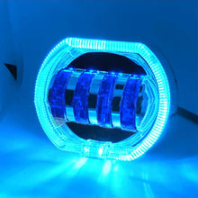 Load image into Gallery viewer, Motorcycle Electric Vehicle General Modification LED Headlight 4 Beads Double Lens Lamps, White Aperture+Red Devil Eye, Red Aperture+Red Devil Eye, Blue Aperture+Red Devil Eye, Ice Blue Aperture+Red Devil Eye, Green Aperture+Red Devil Eye              ...