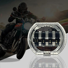 Load image into Gallery viewer, Motorcycle Electric Vehicle General Modification LED Headlight 4 Beads Double Lens Lamps, White Aperture+Red Devil Eye, Red Aperture+Red Devil Eye, Blue Aperture+Red Devil Eye, Ice Blue Aperture+Red Devil Eye, Green Aperture+Red Devil Eye              ...