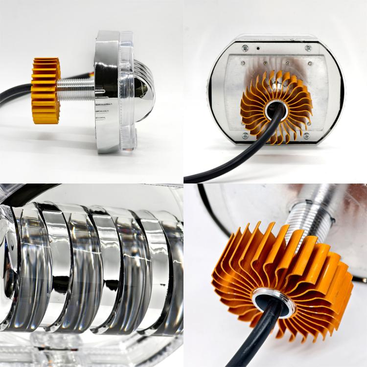 Motorcycle Electric Vehicle General Modification LED Headlight 4 Beads Double Lens Lamps, White Aperture+Red Devil Eye, Red Aperture+Red Devil Eye, Blue Aperture+Red Devil Eye, Ice Blue Aperture+Red Devil Eye, Green Aperture+Red Devil Eye              ...