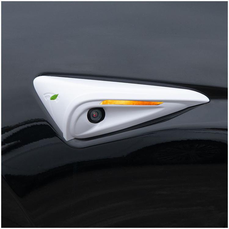 For Tesla 2024 Model 3 Fenders Side Labels Camera Cover Stickers, Pearl White, Glossy Carbon Fiber Texture, Matt Carbon Fiber Texture, Piano Paint Bright Black, Frosted Matt Black, Bright Red