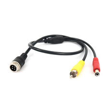 Load image into Gallery viewer, Car Camera Adapter Connector Wire 50cm, 4 Pin Aviation Female To RCA Female DC Male, 4 Pin Aviation Female To RCA Female DC Female, 4 Pin Aviation Female To RCA Male DC Male, 4 Pin Aviation Male To RCA Female DC Male                                    ...