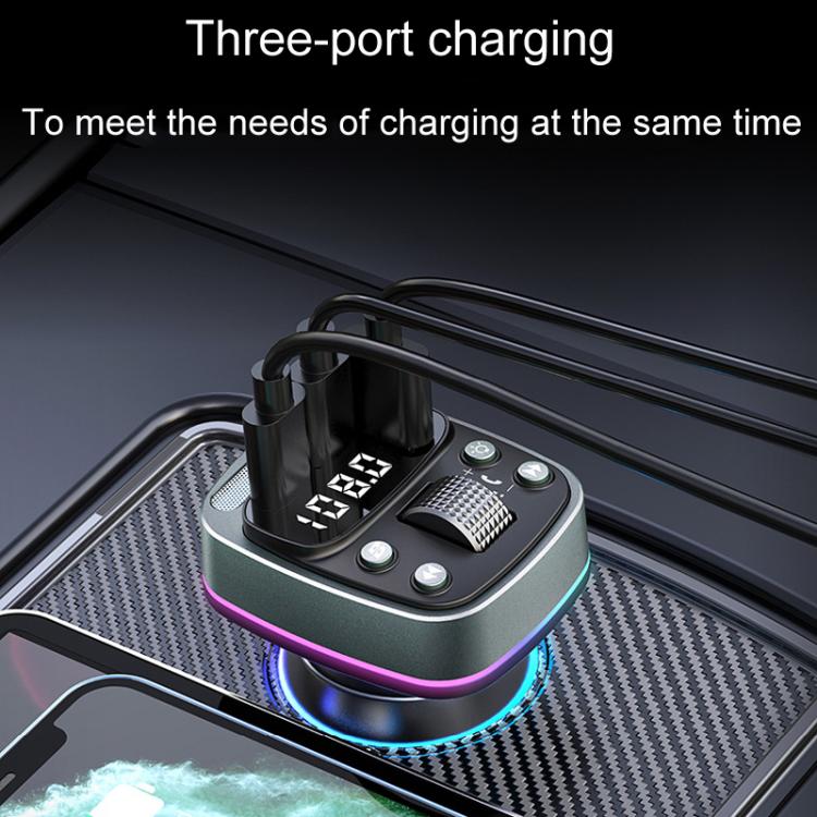 Car Voltage Display Fast Charger Subwoofer MP3 Bluetooth Player, GZ08
