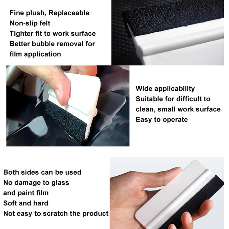 Car Film Tool Anti-scratch Small Scraper, 5pcs With Felt