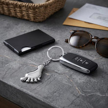 Load image into Gallery viewer, Small Feet Metal Keychain Gift