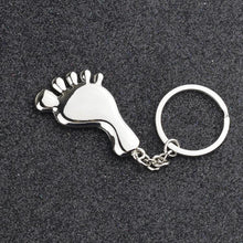 Load image into Gallery viewer, Small Feet Metal Keychain Gift