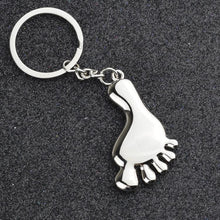 Load image into Gallery viewer, Small Feet Metal Keychain Gift