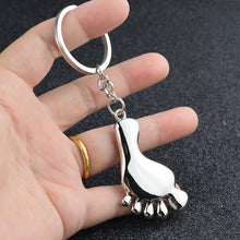 Load image into Gallery viewer, Small Feet Metal Keychain Gift