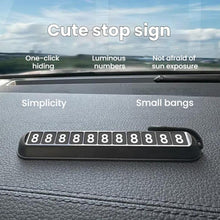 Load image into Gallery viewer, Car Temporary Parking License Plate Luminous Hidden Parking Phone Number Plate