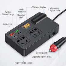 Load image into Gallery viewer, 12V24V To 220V Car Multi-Function Inverter Socket Fast Charger