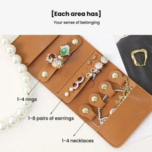Load image into Gallery viewer, PU Multifunction Jewelry Bag Travel Portable Earrings Rings Necklaces Bracelets Jewelry Storage Bag