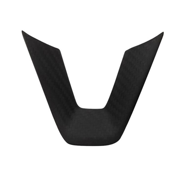 For Tesla Model 3 Car Modification Interior Carbon Fiber Steering Wheel Patch, Matte, Glossy, Red, Froged Pattern