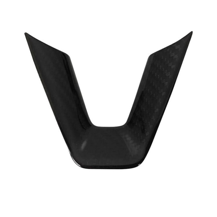 For Tesla Model 3 Car Modification Interior Carbon Fiber Steering Wheel Patch, Matte, Glossy, Red, Froged Pattern