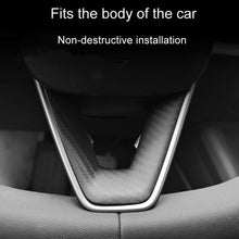Load image into Gallery viewer, For Tesla Model 3 Car Modification Interior Carbon Fiber Steering Wheel Patch, Matte, Glossy, Red, Froged Pattern
