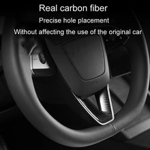 Load image into Gallery viewer, For Tesla Model 3 Car Modification Interior Carbon Fiber Steering Wheel Patch, Matte, Glossy, Red, Froged Pattern