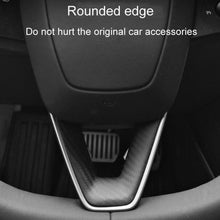 Load image into Gallery viewer, For Tesla Model 3 Car Modification Interior Carbon Fiber Steering Wheel Patch, Matte, Glossy, Red, Froged Pattern
