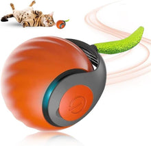 Load image into Gallery viewer, Smart Self Rolling Ball Interactive Cat Toys USB Rechargeable Cat Ball Two Speed Adjustment, TUTU Orange, TUTU Blue