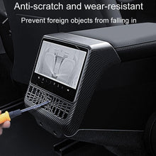 Load image into Gallery viewer, For Tesla New Model 3 / Y Car Rear Air Conditioning Vent Protection Frame, Matte Carbon Pattern, Glossy Carbon Pattern, Matte Black