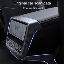 Load image into Gallery viewer, For Tesla New Model 3 / Y Car Rear Air Conditioning Vent Protection Frame, Matte Carbon Pattern, Glossy Carbon Pattern, Matte Black