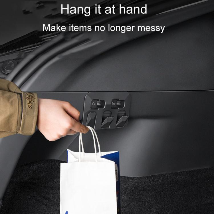For Tesla Model Y Car Hidden Trunk Modification Button Folding Hook, For Tesla Model Y