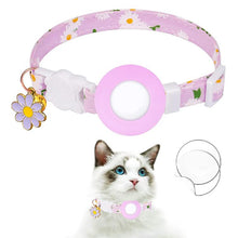 Load image into Gallery viewer, For AirTag 2nd Gen / AirTag 1st Gen Tracker Silicone Cover Small Daisy Pet Collar Dog Collar With Bell And Front Back Film
