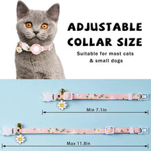 Load image into Gallery viewer, For AirTag 2nd Gen / AirTag 1st Gen Tracker Silicone Cover Small Daisy Pet Collar Dog Collar With Bell And Front Back Film