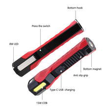 Load image into Gallery viewer, Magnet-Hook COB Rotating Strong Light Emergency Work Light