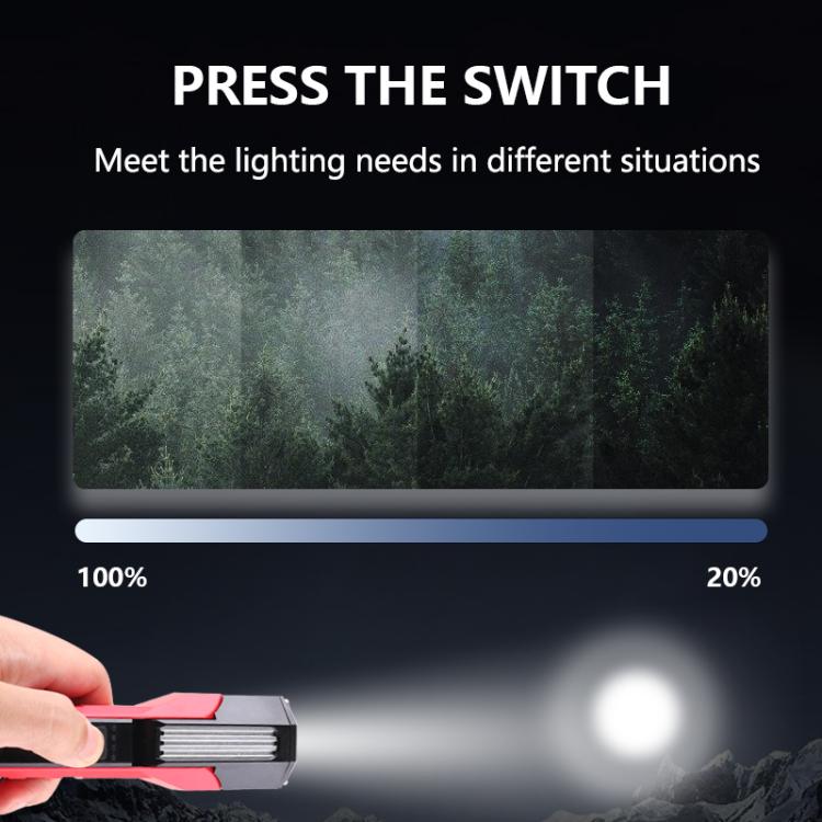 Magnet-Hook COB Rotating Strong Light Emergency Work Light